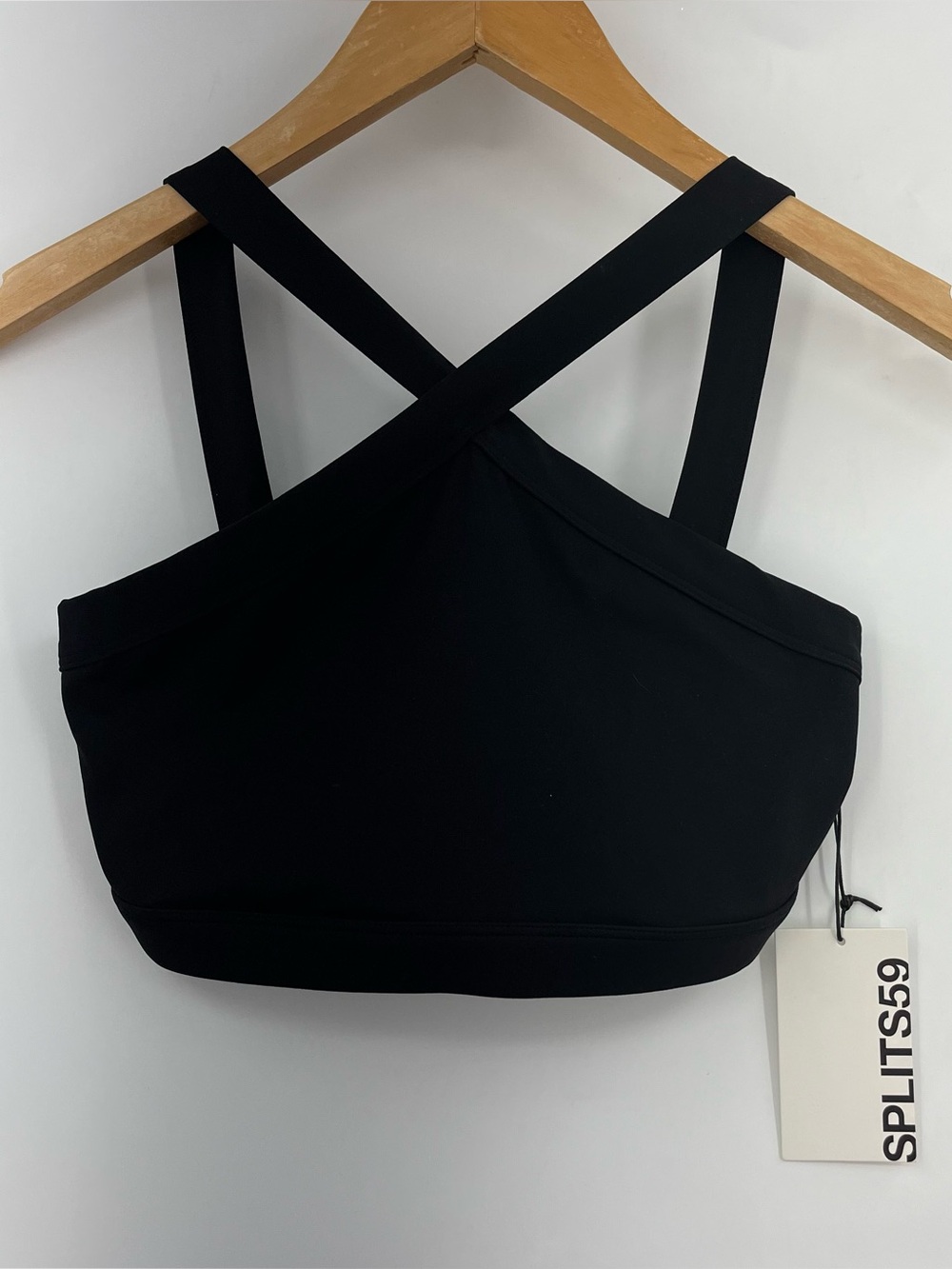 Splits59 Riley Rigor Bra solid black halter 0776 XS WOMEN NWT - Picture 3 of 9